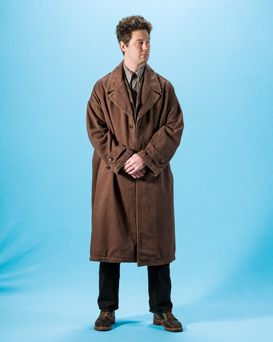 Kapital Twill Aging-Wool CAVALIER Coat - Brown - Standard & Strange