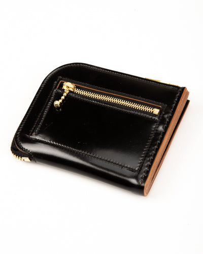 Rolling Dub Trio L Wallet - Black Rocado Cordovan - Standard & Strange