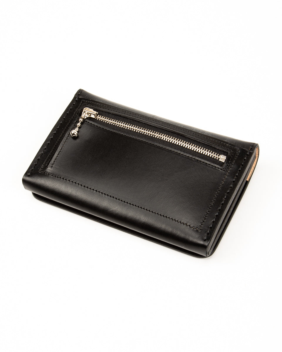 Rolling Dub Trio Middle Trucker Wallet - Black Bridle - Standard & Strange