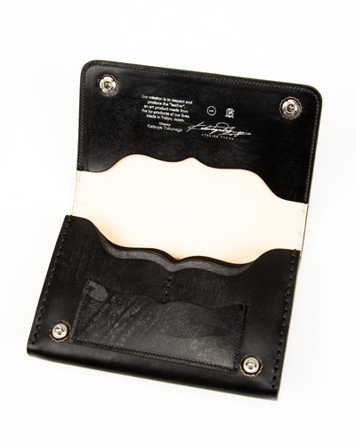 Rolling Dub Trio Middle Trucker Wallet - Black Bridle - Standard & Strange
