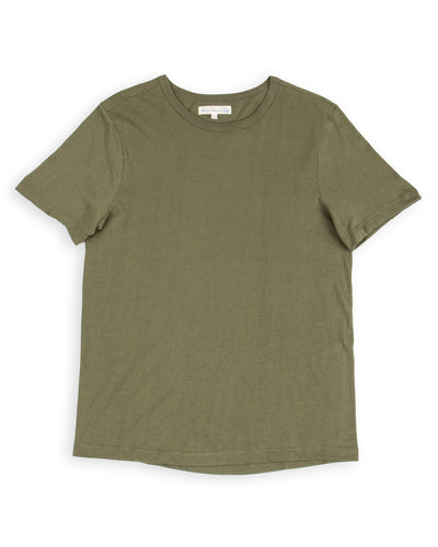 Merz b. Schwanen 1950s Lightweight Loopwheeled Tee - Army - Standard & Strange