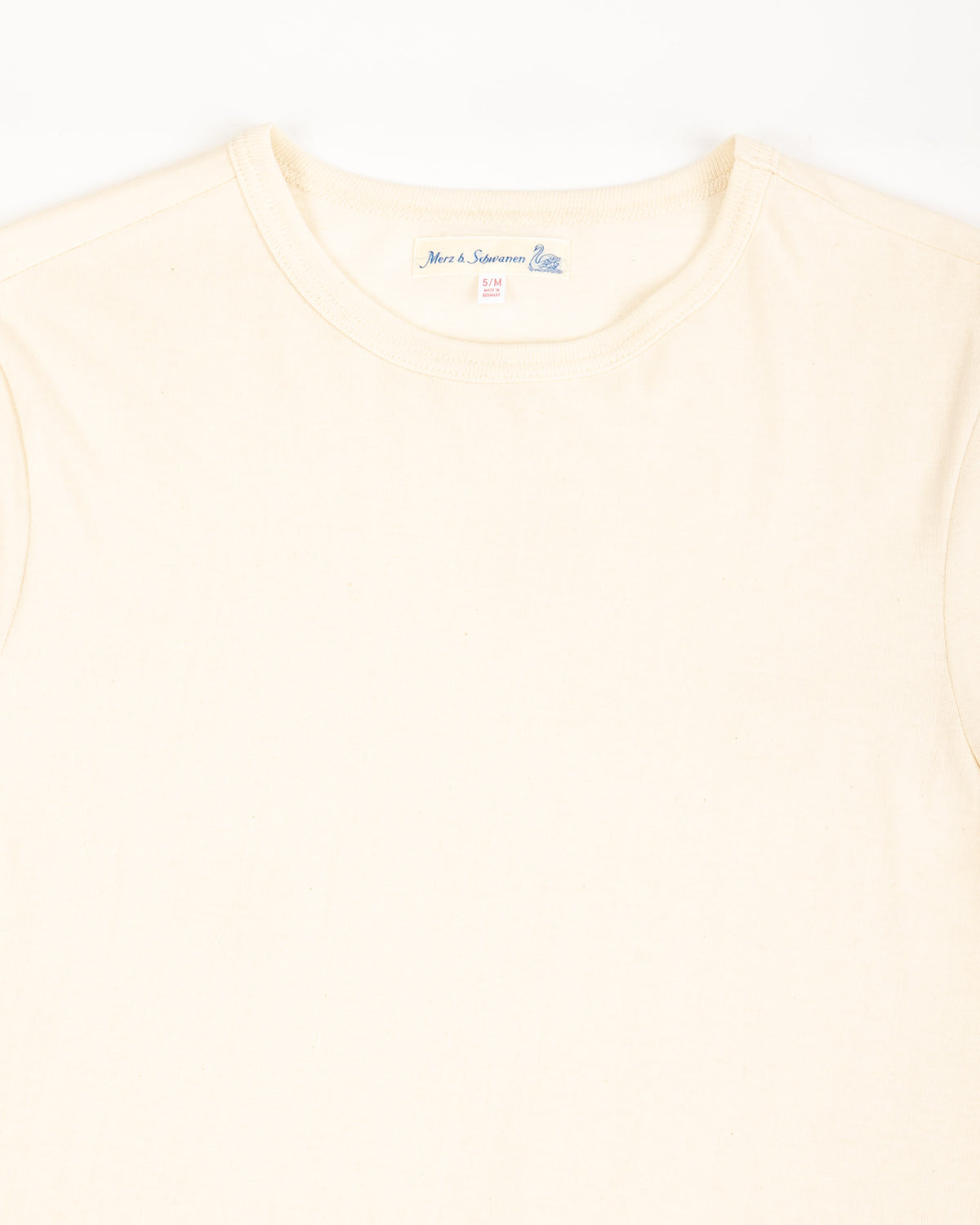 Merz b. Schwanen 1950s Lightweight Loopwheeled Tee - Nature - Standard & Strange
