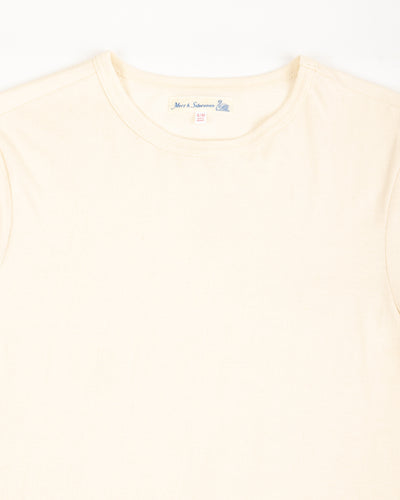 Merz b. Schwanen 1950s Lightweight Loopwheeled Tee - Nature - Standard & Strange