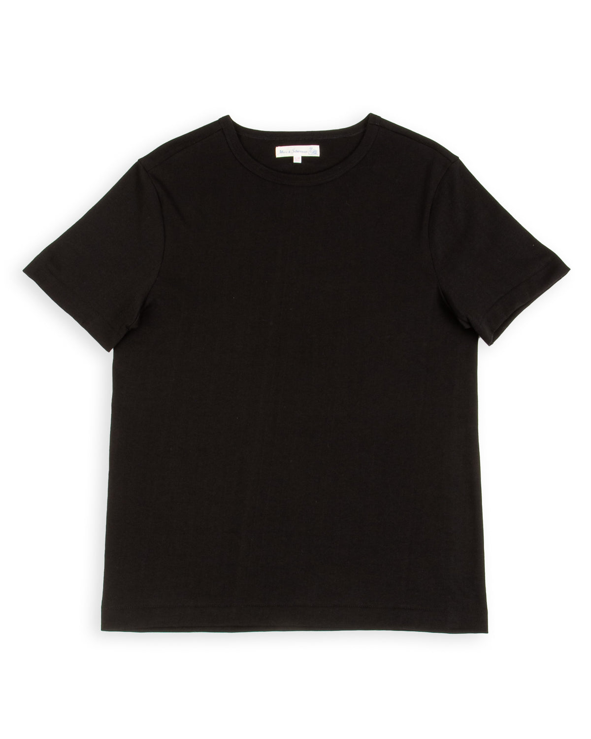 Merz b. Schwanen 215 Loopwheeled Classic Fit Midweight Tee - Deep Black - Standard & Strange