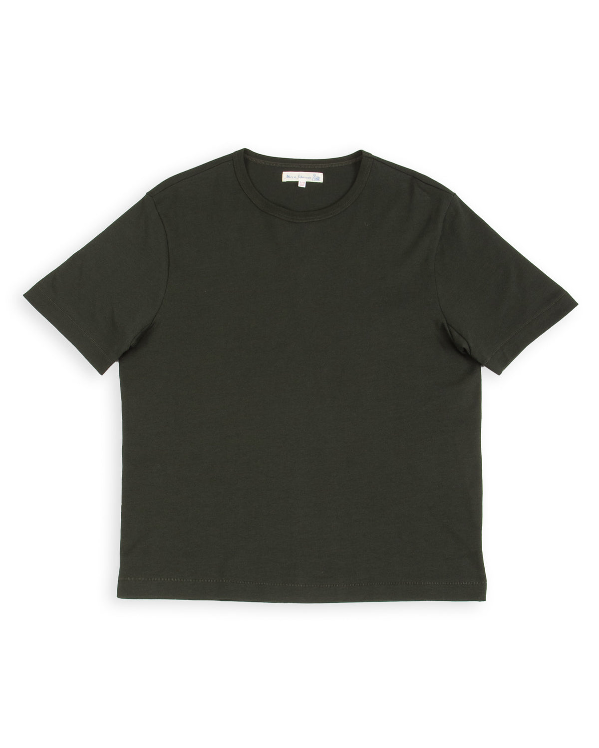 Merz b. Schwanen 2M15C Cropped Vintage Machine Jersey T-Shirt - Forest - Standard & Strange