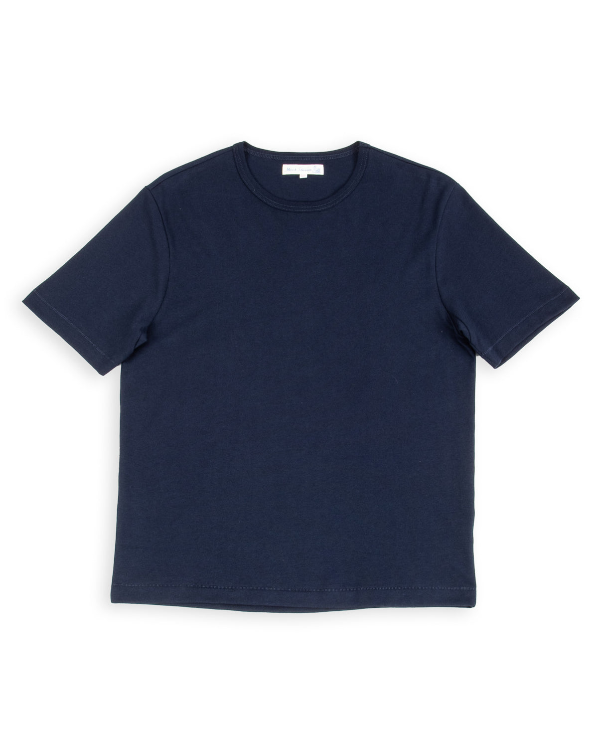 Merz b. Schwanen 2M15C Cropped Vintage Machine Jersey T-Shirt - Ink Blue - Standard & Strange