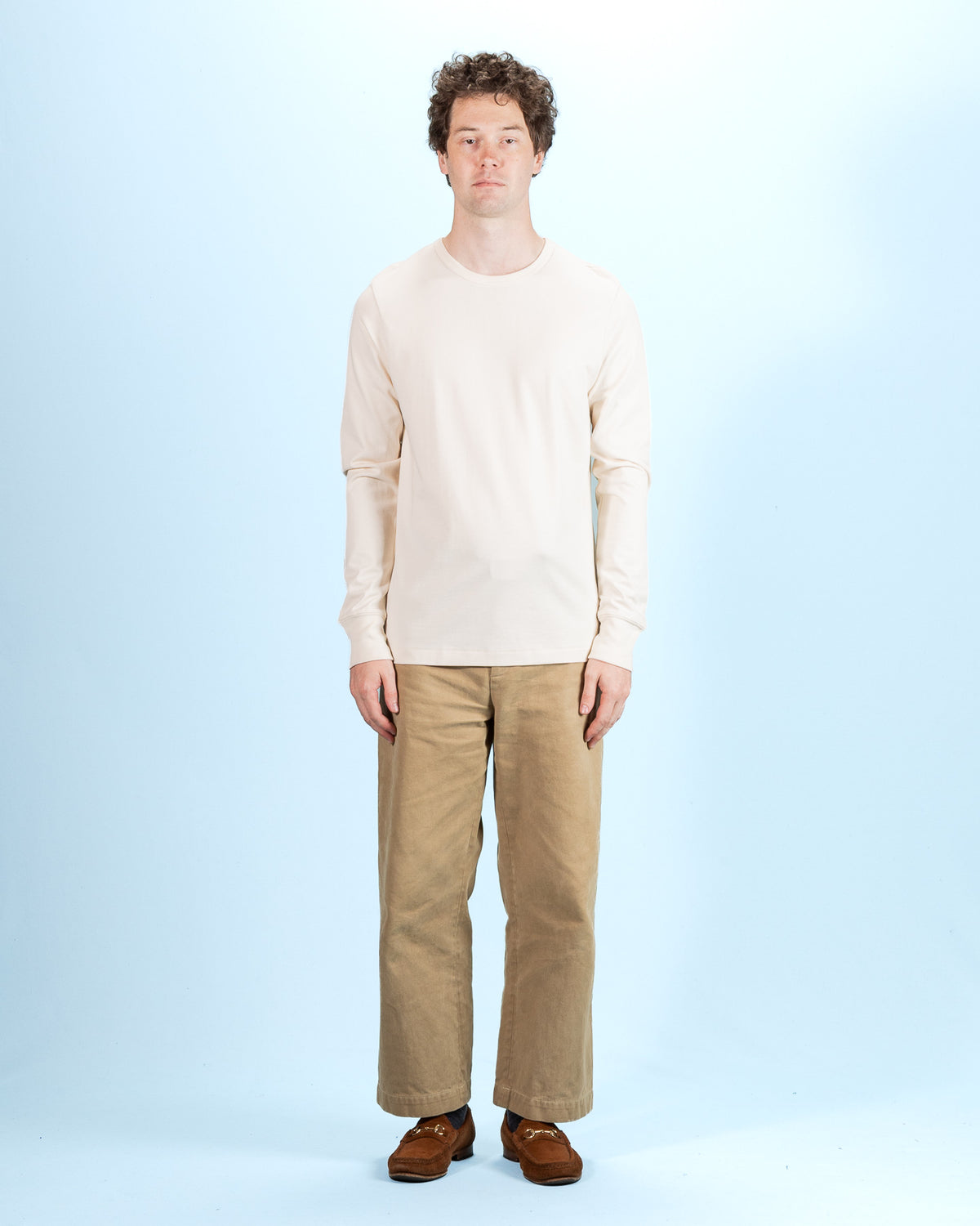 Merz b. Schwanen 2M15LS Vintage Machine Refined Fit L/S - Nature - Standard & Strange