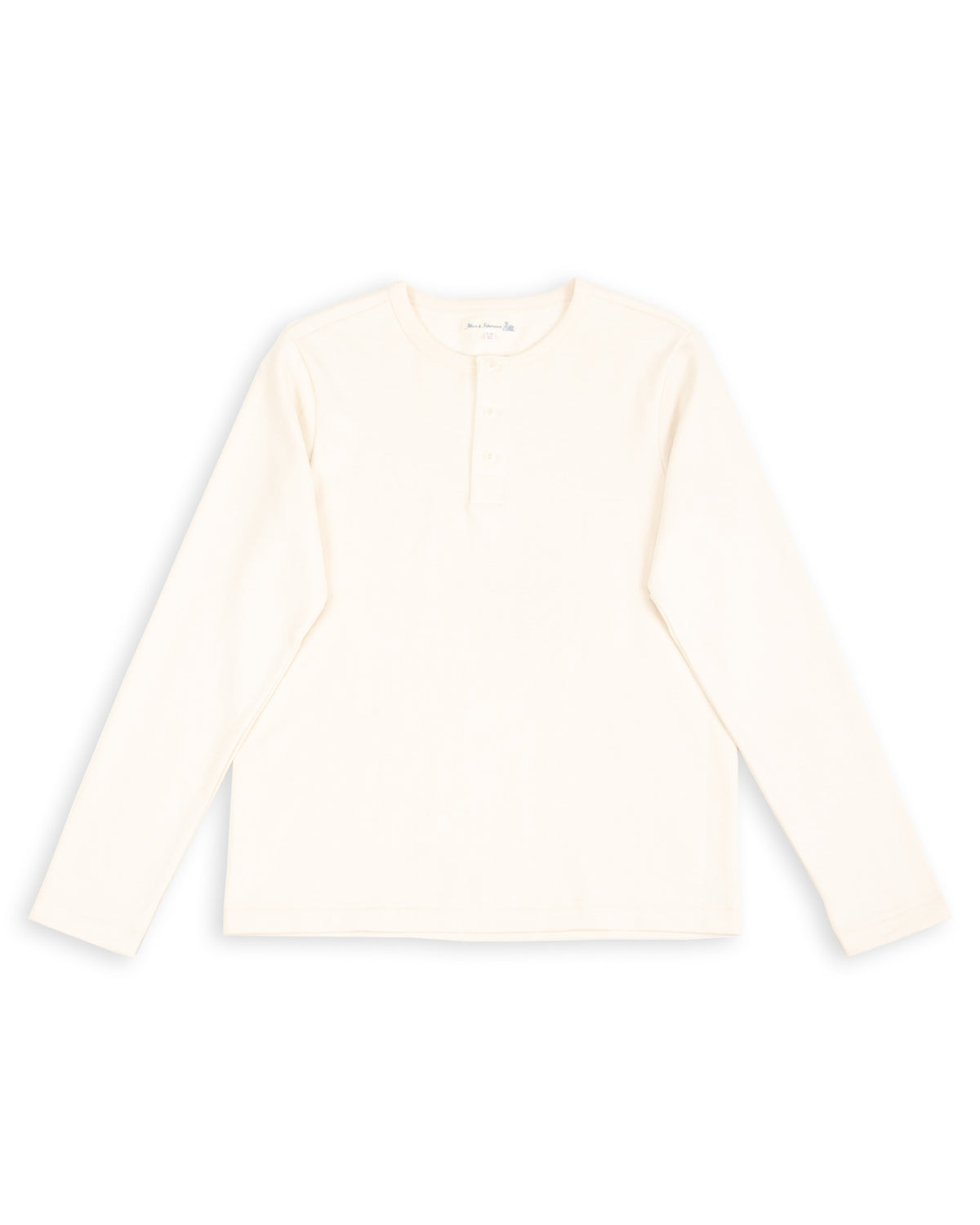 Merz b. Schwanen 2S08 Loopwheeled Relaxed Fit Heavyweight L/S Henley - Nature - Standard & Strange