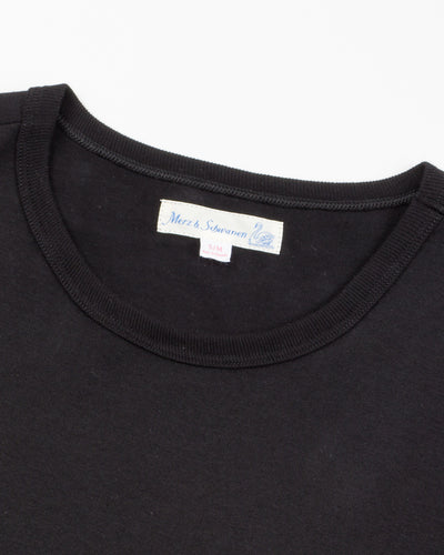 Merz b. Schwanen 6.8oz Sturdy Jersey T-Shirt - Deep Black - Standard & Strange