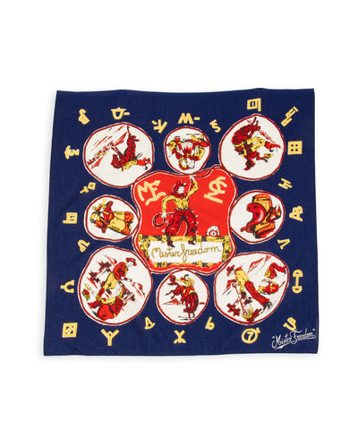 Mister Freedom Ranch Kerchief "JV" - Navy - Standard & Strange