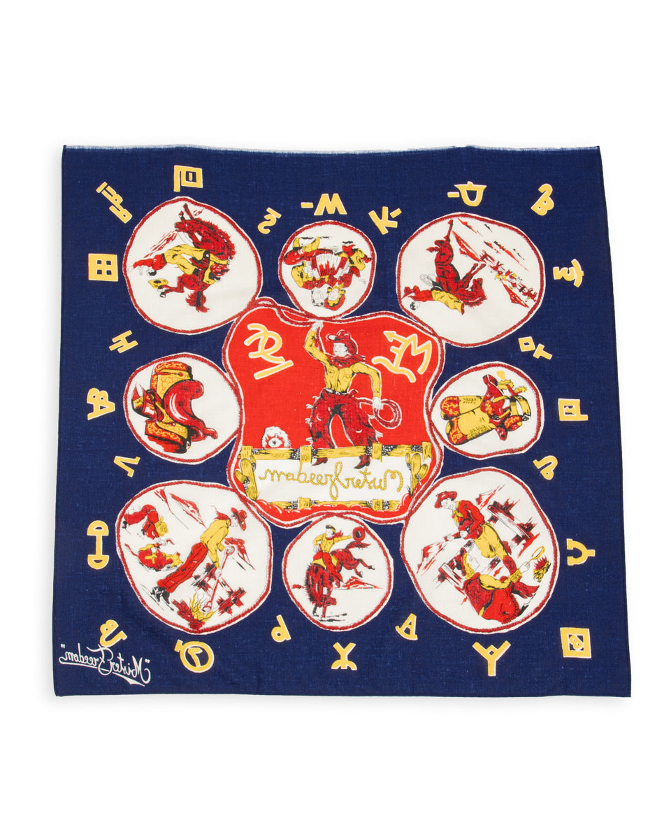 Mister Freedom Ranch Kerchief "JV" - Navy - Standard & Strange
