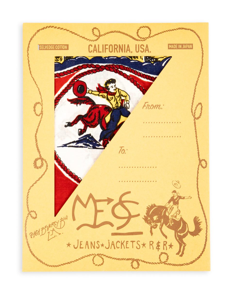 Mister Freedom Ranch Kerchief "JV" - Red - Standard & Strange