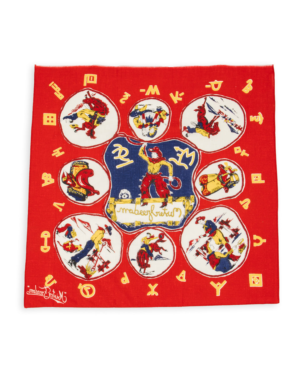 Mister Freedom Ranch Kerchief "JV" - Red - Standard & Strange