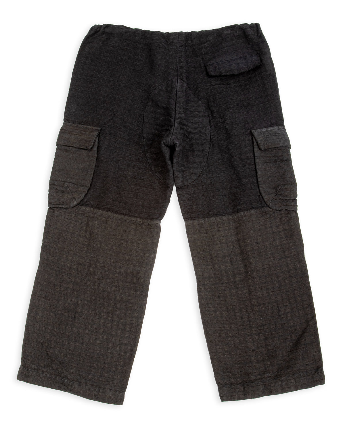 Monad London Simmons Cargo Pant - Hand Dyed Black Cotton/Hemp Jacquard - Standard & Strange
