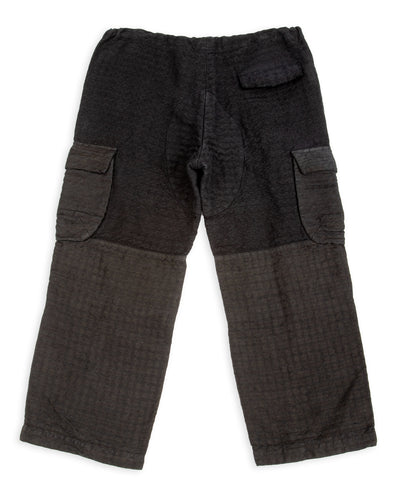 Monad London Simmons Cargo Pant - Hand Dyed Black Cotton/Hemp Jacquard - Standard & Strange
