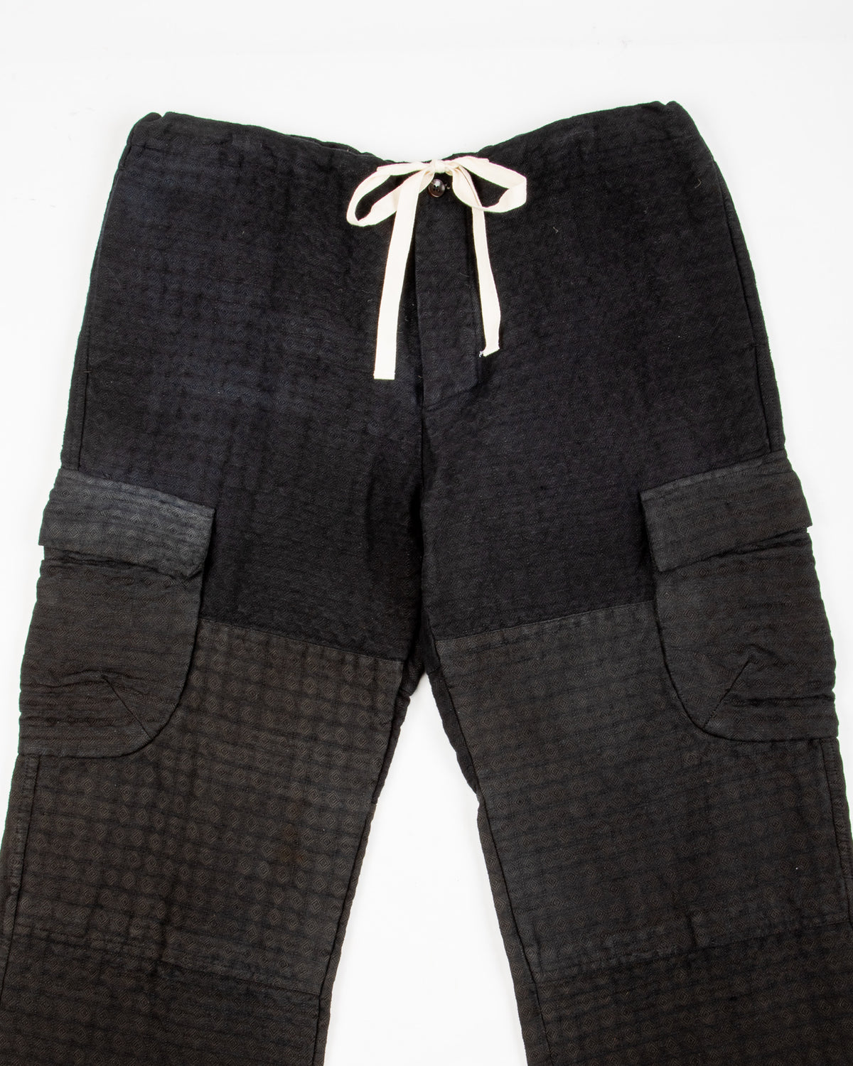 Monad London Simmons Cargo Pant - Hand Dyed Black Cotton/Hemp Jacquard - Standard & Strange