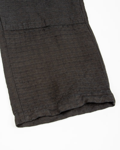 Monad London Simmons Cargo Pant - Hand Dyed Black Cotton/Hemp Jacquard - Standard & Strange