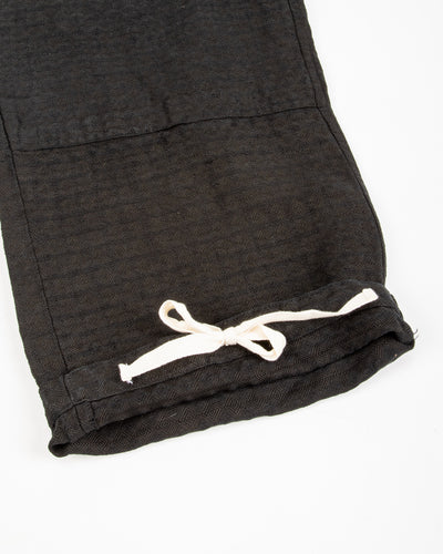 Monad London Simmons Cargo Pant - Hand Dyed Black Cotton/Hemp Jacquard - Standard & Strange