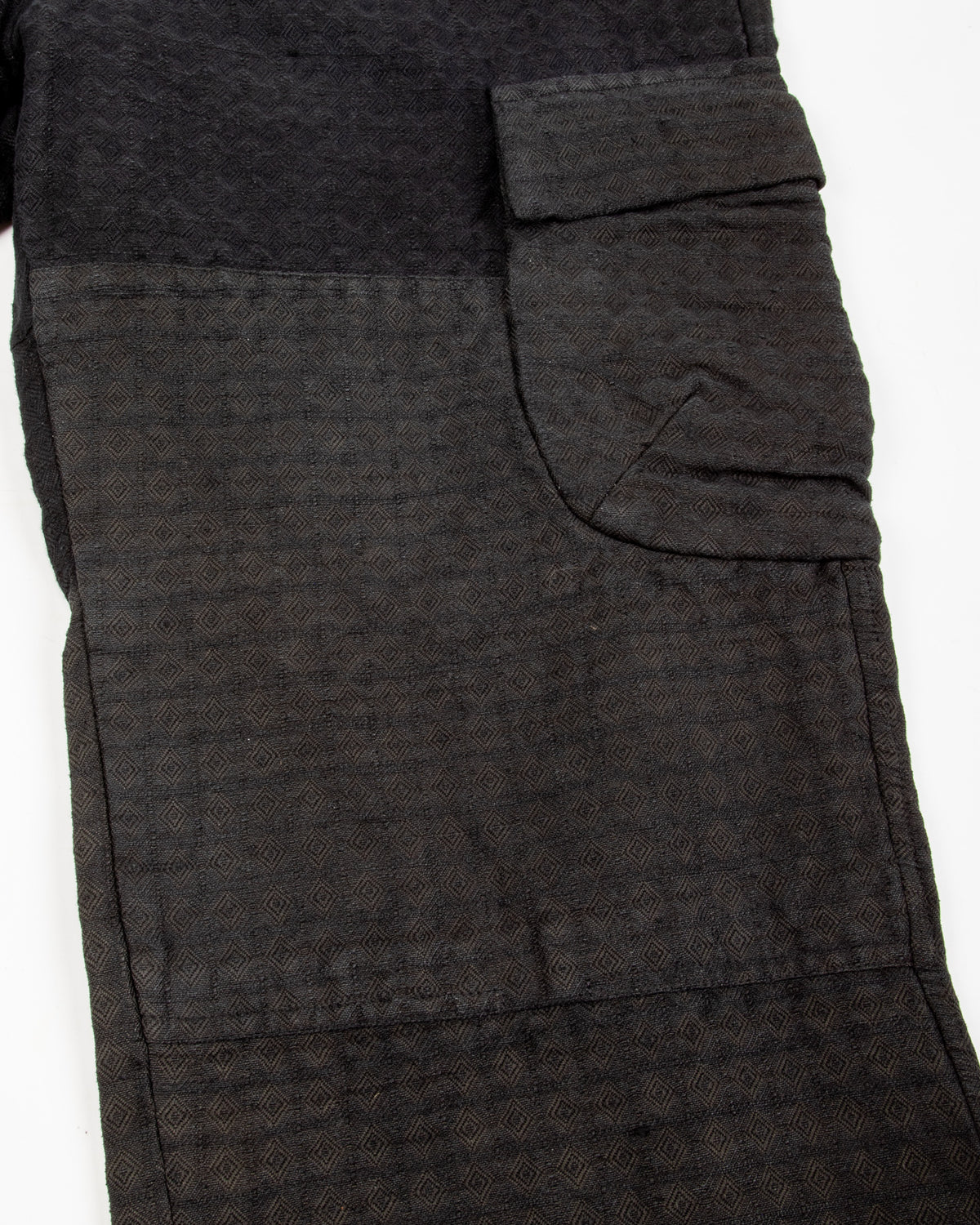 Monad London Simmons Cargo Pant - Hand Dyed Black Cotton/Hemp Jacquard - Standard & Strange