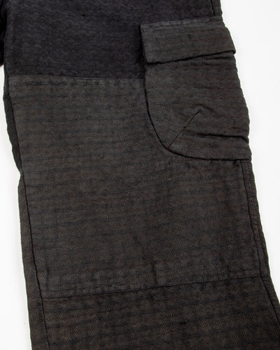 Monad London Simmons Cargo Pant - Hand Dyed Black Cotton/Hemp Jacquard - Standard & Strange