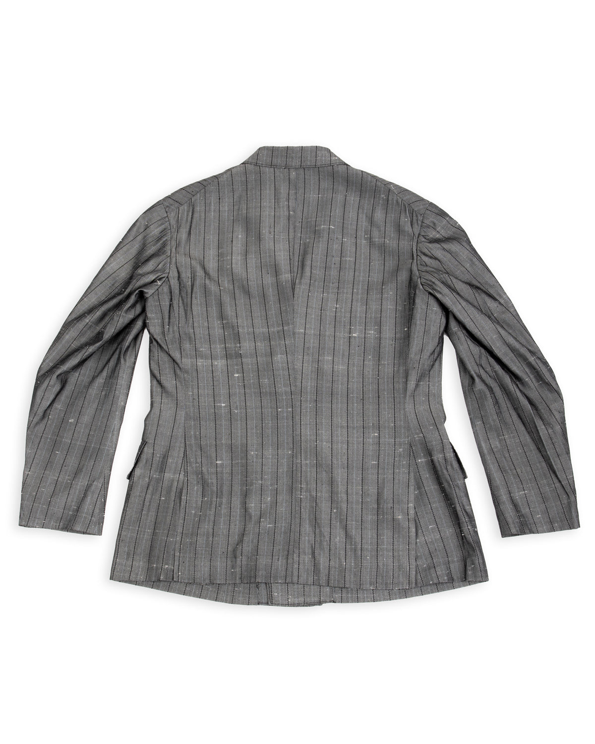MotivMfg Burokrat Jacket - Grey Melange Stripe Vintage Dupioni - Standard & Strange