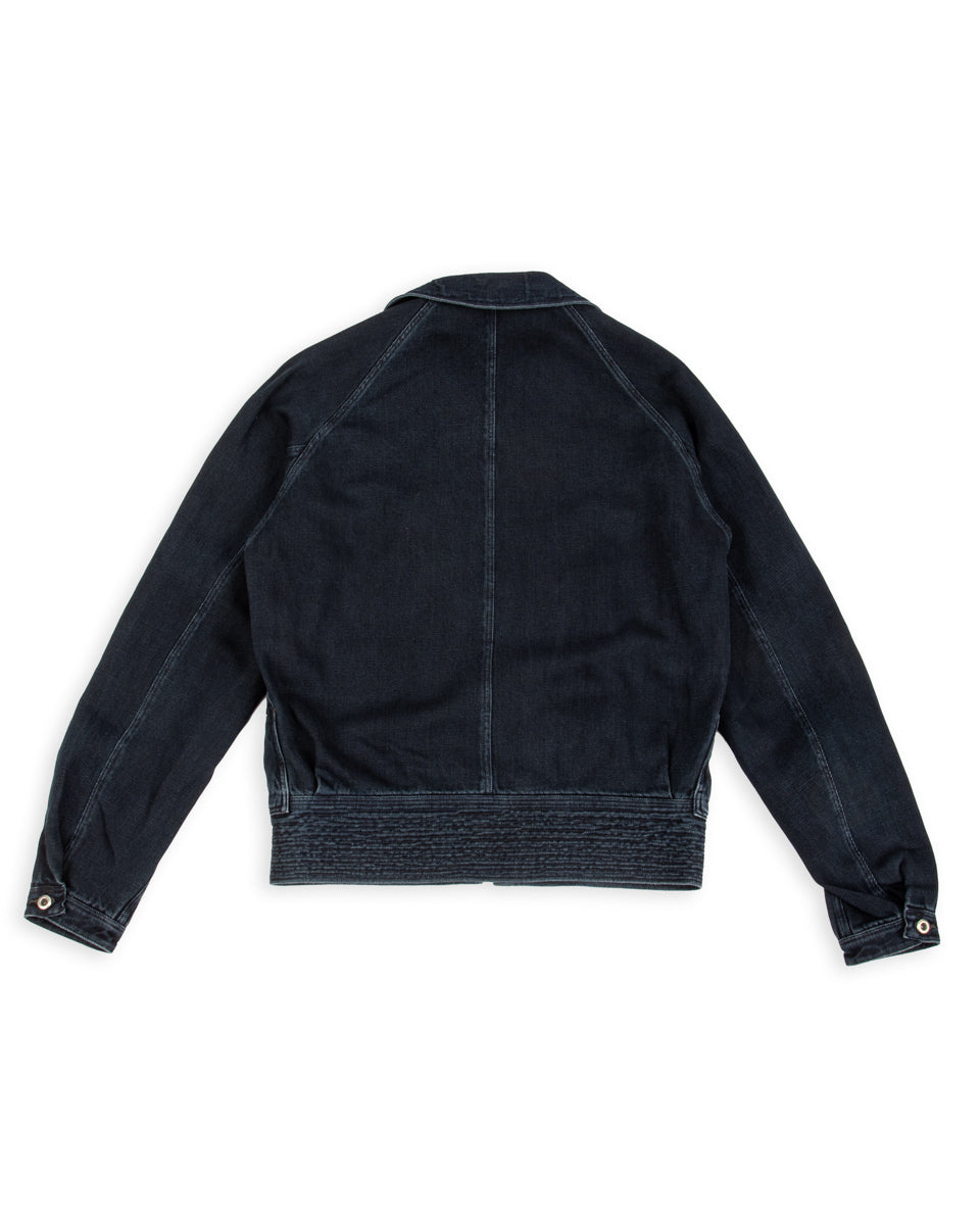 MotivMfg Denim Deck Jacket - Char Navy Overdyed Linen Denim - Standard & Strange
