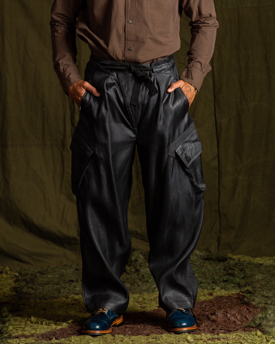 MotivMfg Adjustable Cargo Pants - High Twist Tussah Silk Twill/Midnight - Standard & Strange
