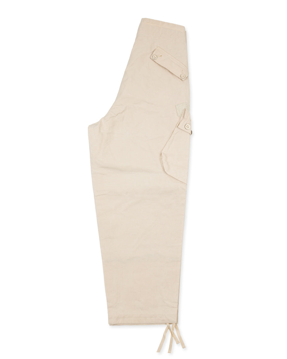 MotivMfg Adjustable Cargo Pants - Natural Ripstop Waxed Cotton - Standard & Strange