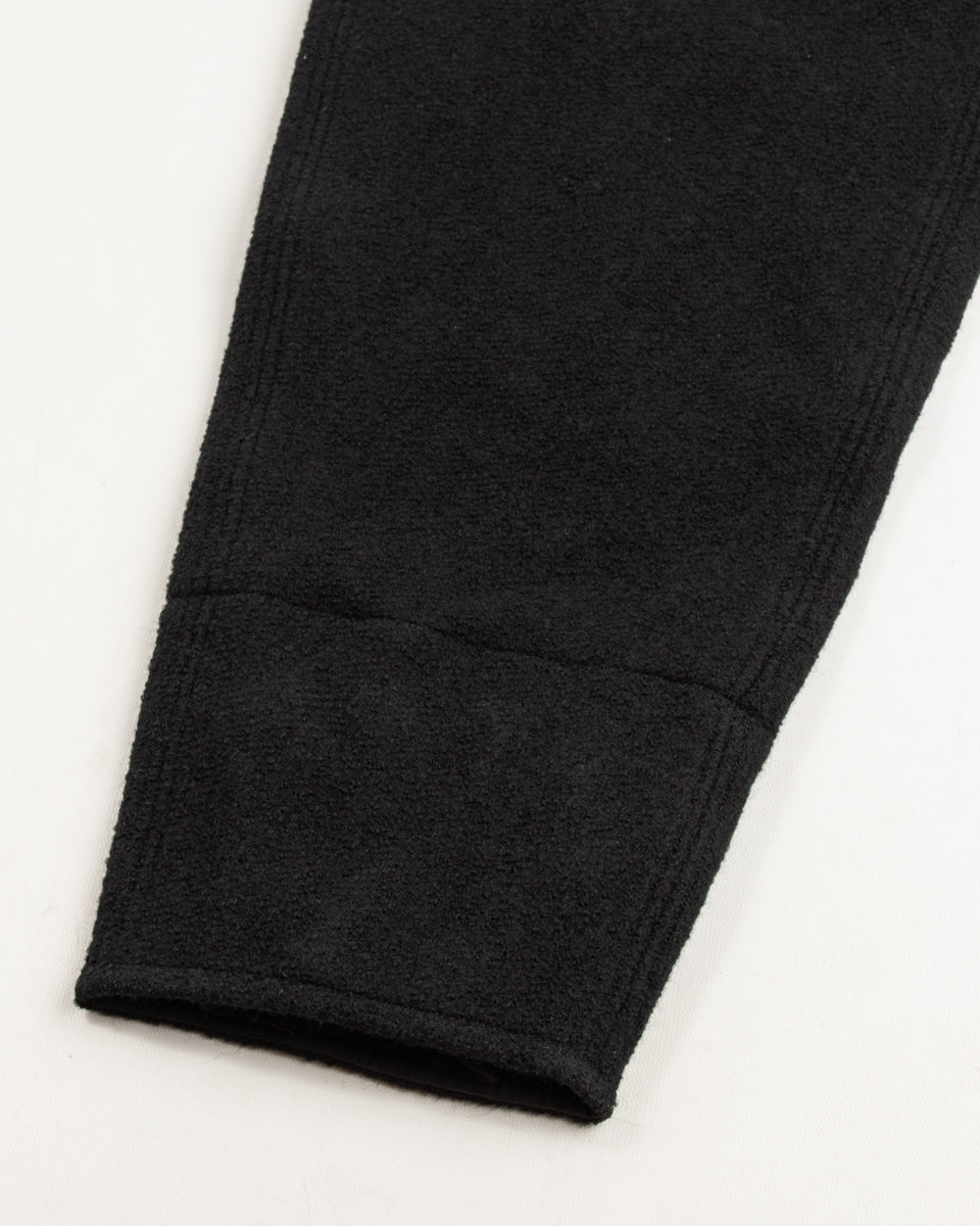 MotivMfg British Army Sweat Pants - Black Wool Boucle Knit - Standard & Strange