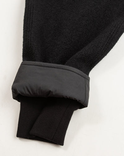 MotivMfg British Army Sweat Pants - Black Wool Boucle Knit - Standard & Strange