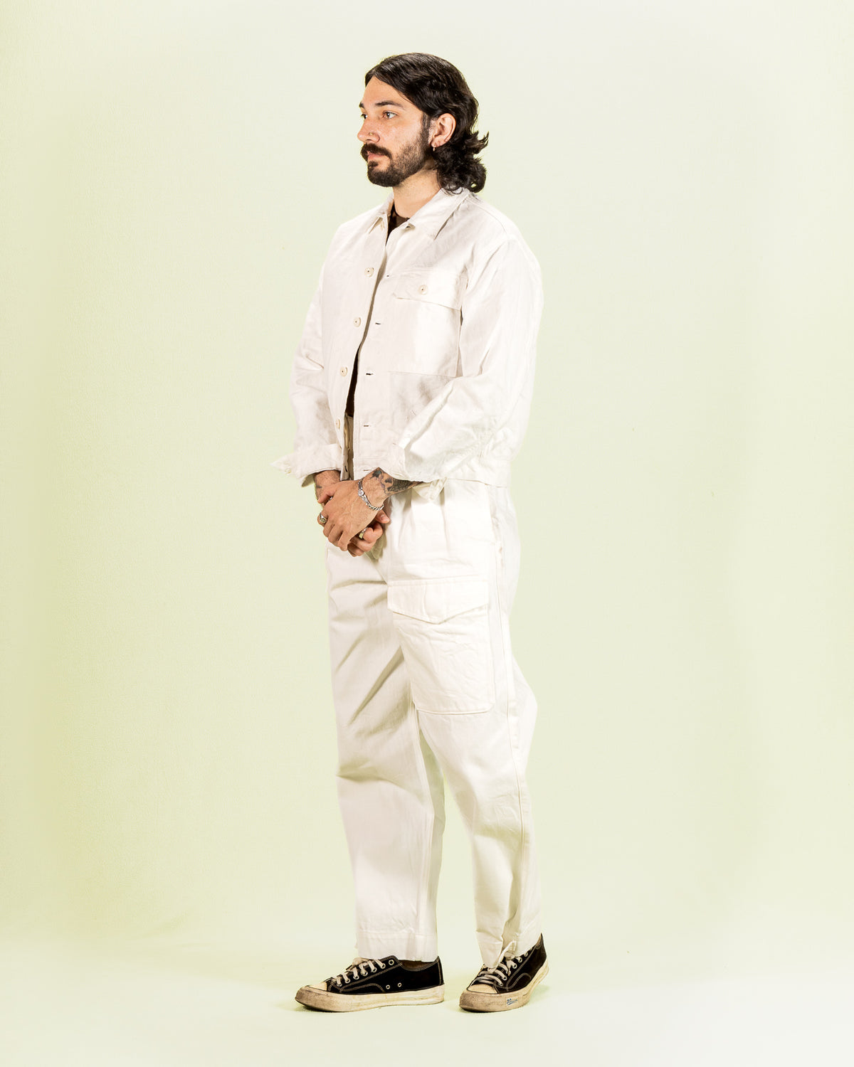 Nigel Cabourn French Work Jacket - Off-White Hemp Canvas - Standard & Strange