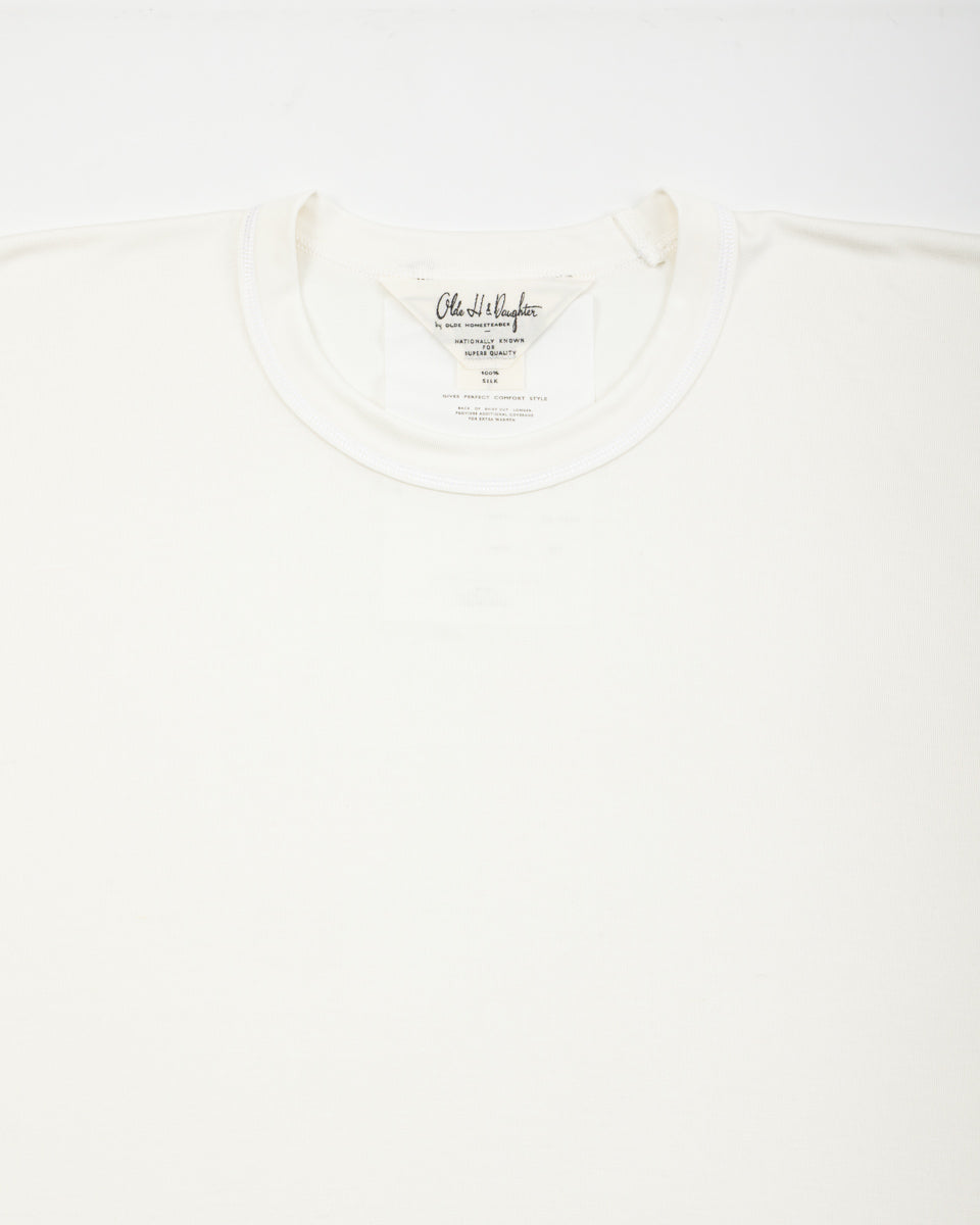 Olde H & Daughter Silk Tight Tension Middle Plain Stitches Tank - Off White - Standard & Strange