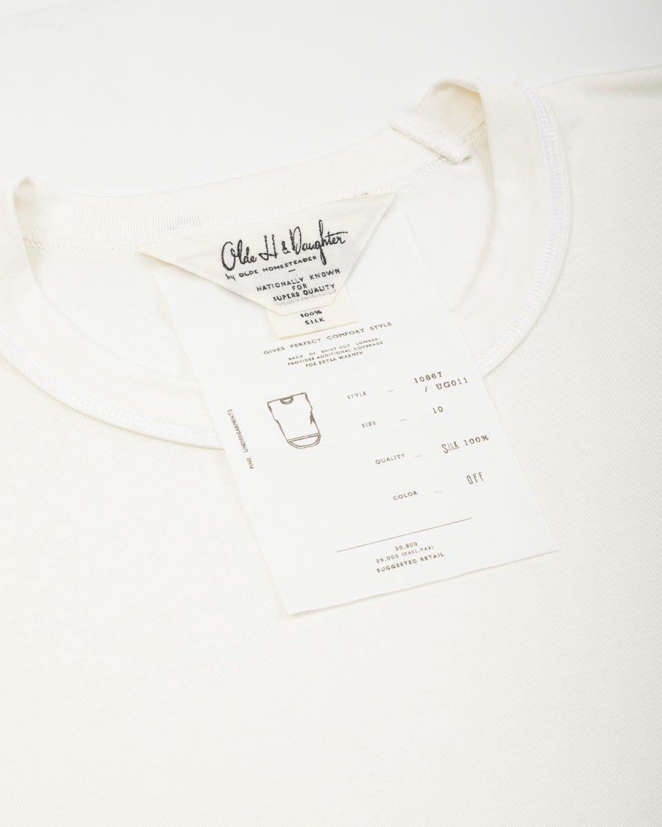 Olde H & Daughter Silk Tight Tension Middle Plain Stitches Tank - Off White - Standard & Strange