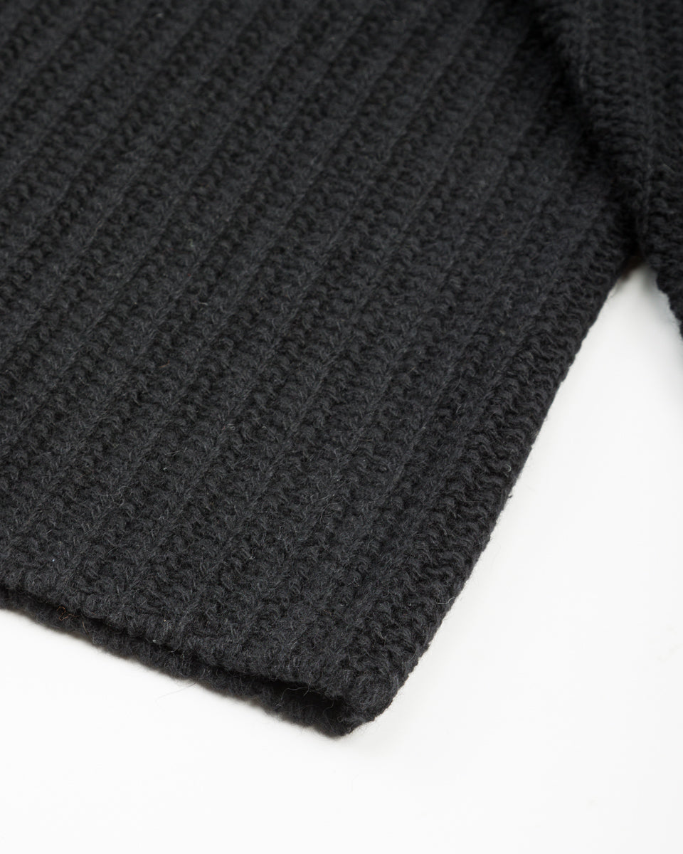 Olde H & Daughter Slub Cashmere Boat Pullover - Black 10 - Standard & Strange