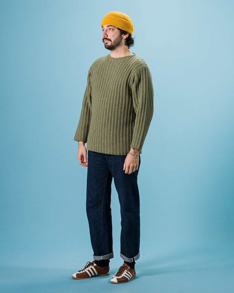 Olde H & Daughter Slub Cashmere Boat Pullover - Hunter Green 10 - Standard & Strange