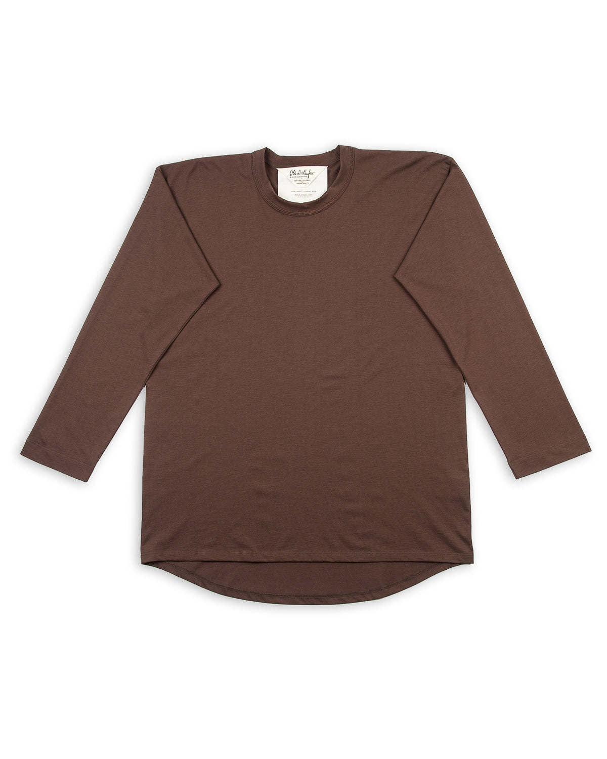 Olde H & Daughter Suvin Plain Stitch Crewneck L/S - Black Coffee - Standard & Strange