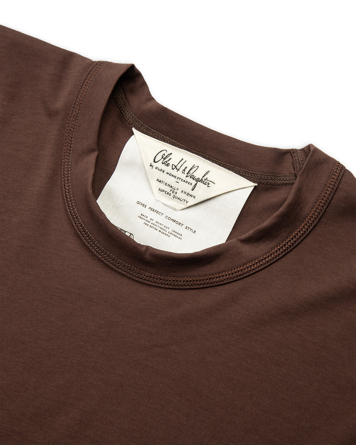 Olde H & Daughter Suvin Plain Stitch Crewneck L/S - Black Coffee - Standard & Strange