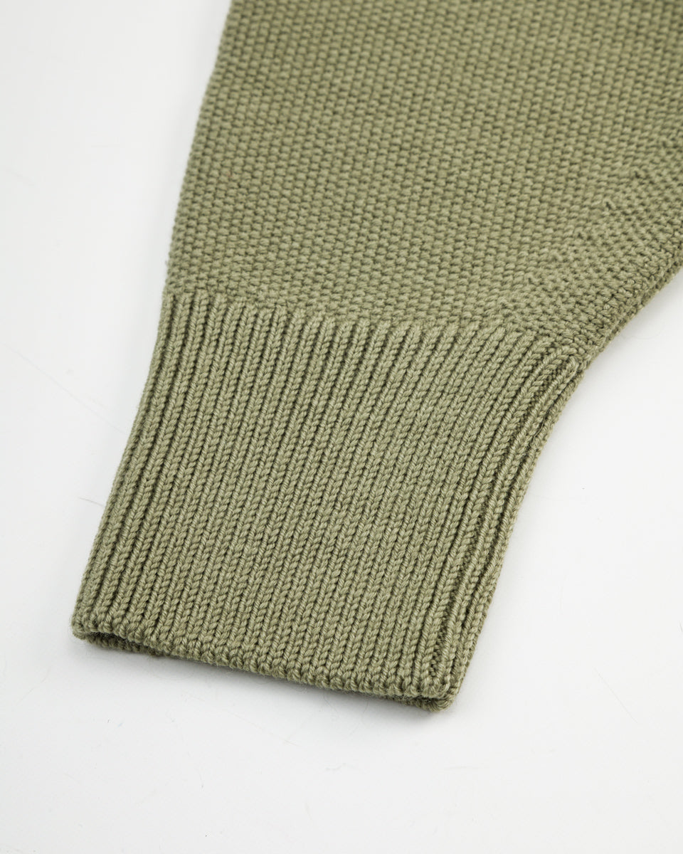 Olde H & Daughter Wool Henley Neck L/S - Smoke Moss 10 - Standard & Strange