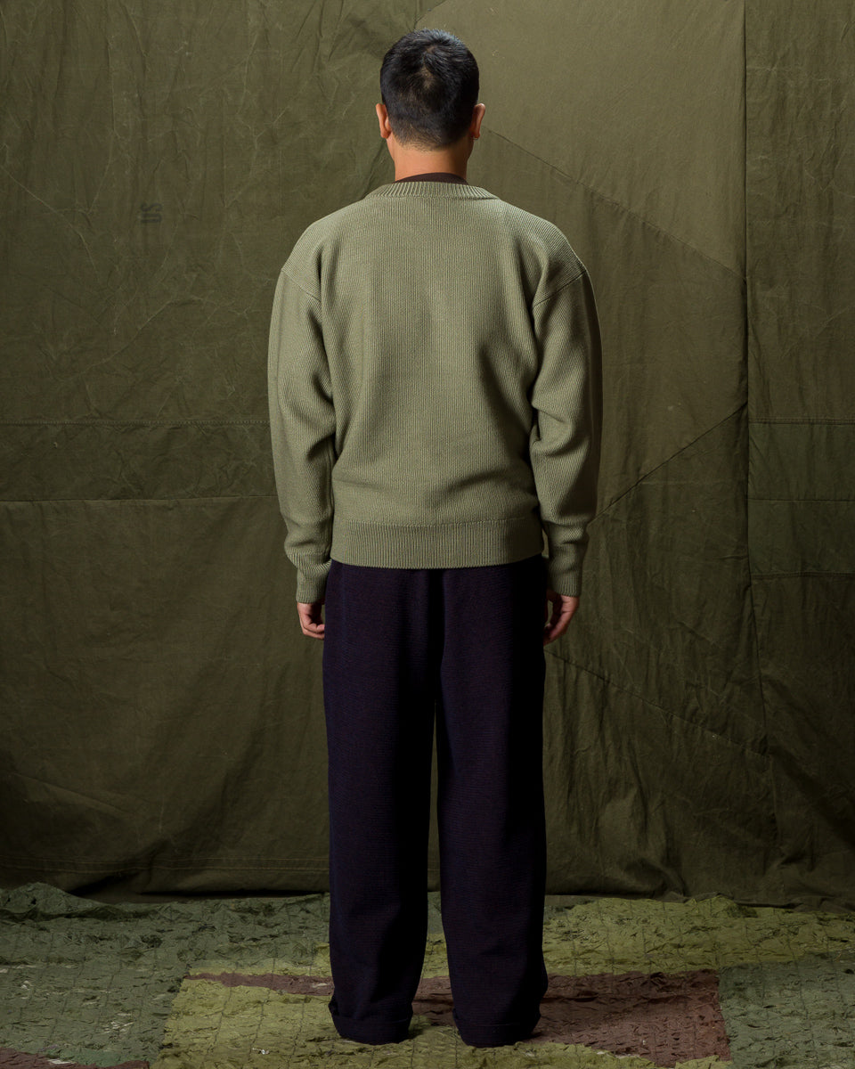 Olde H & Daughter Wool Henley Neck L/S - Smoke Moss 10 - Standard & Strange