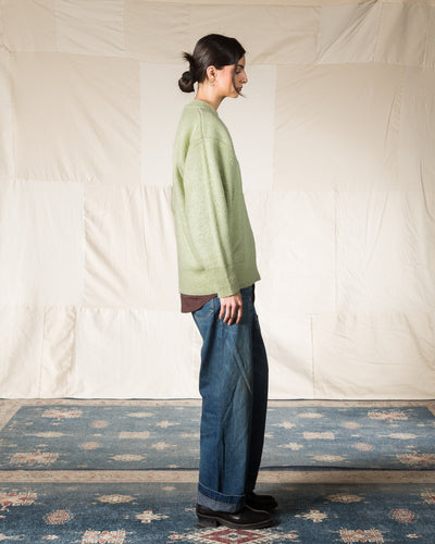 Olde H & Daughter Silk Shaggy Dog Pullover - Pistachio - Standard & Strange