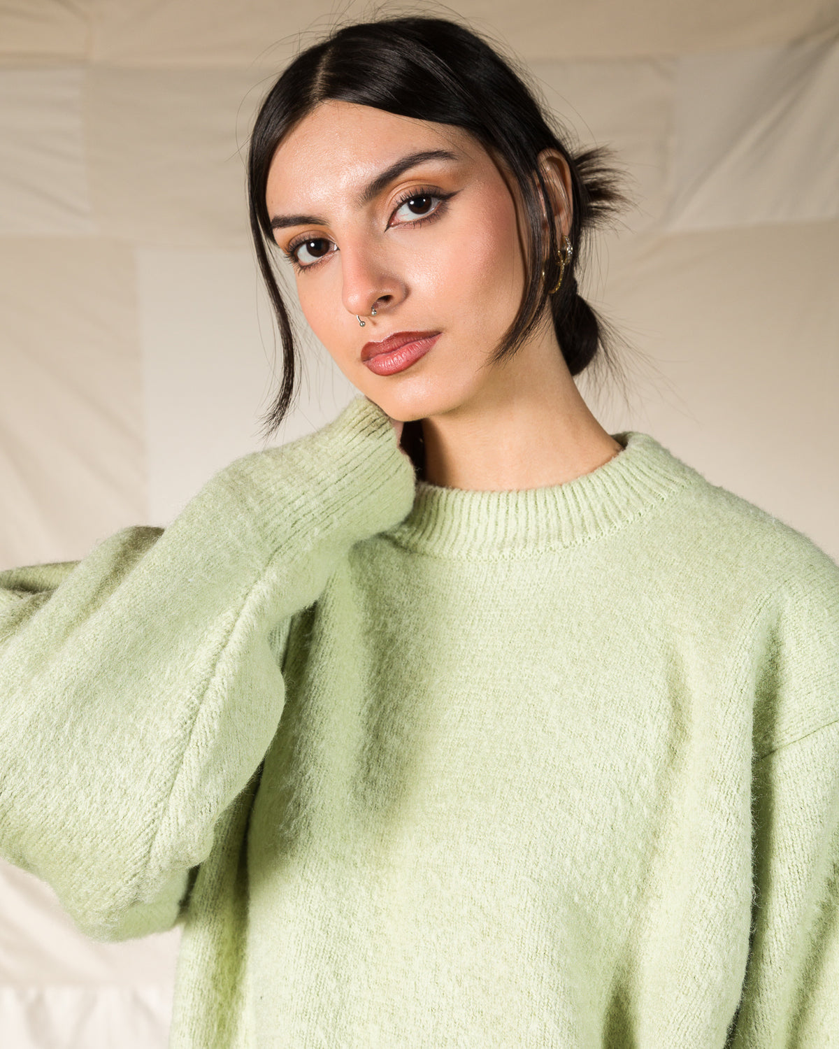 Olde H & Daughter Silk Shaggy Dog Pullover - Pistachio - Standard & Strange