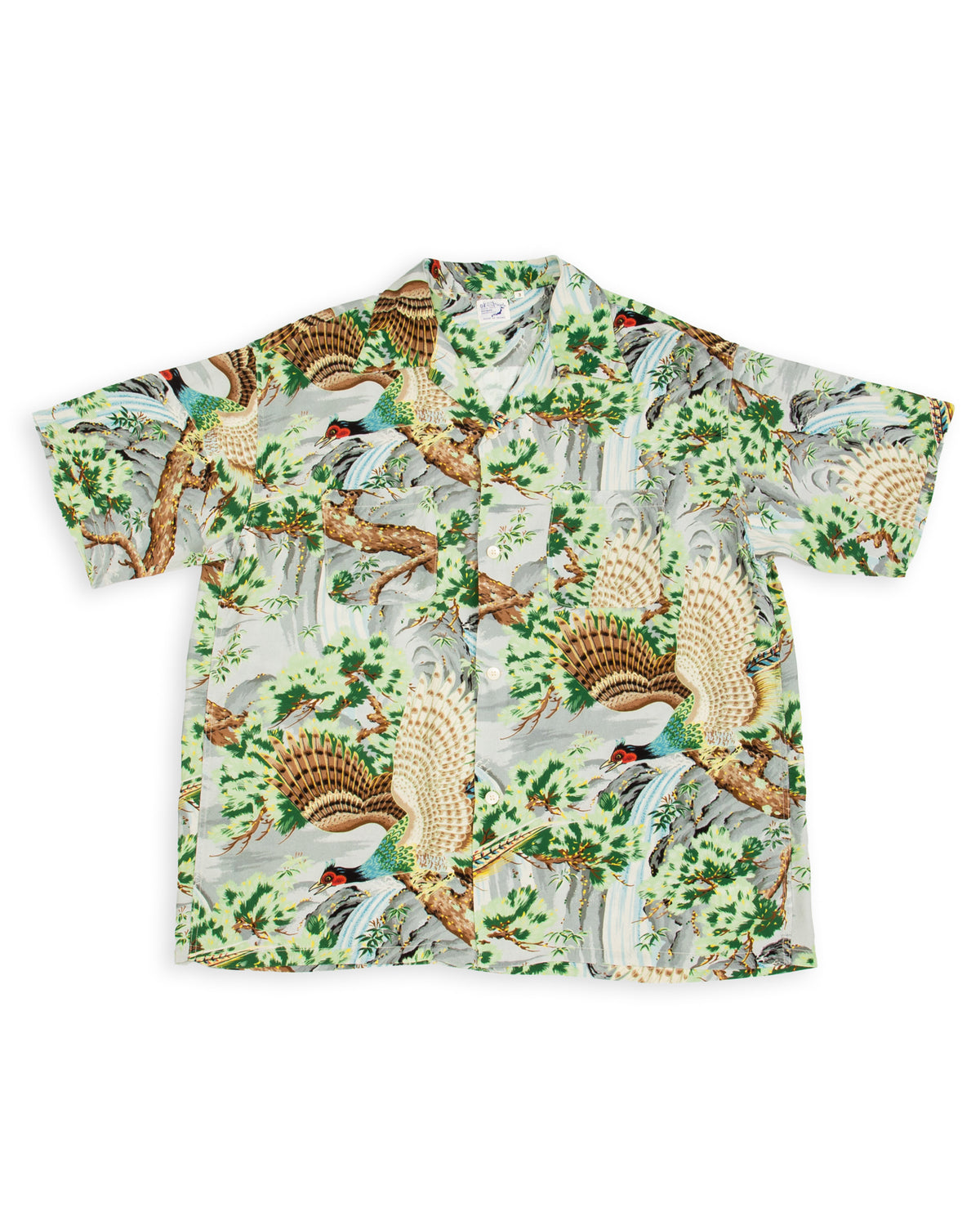 OrSlow Peacock Garden Hawaiian Shirt - Green - Standard & Strange