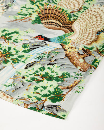 OrSlow Peacock Garden Hawaiian Shirt - Green - Standard & Strange