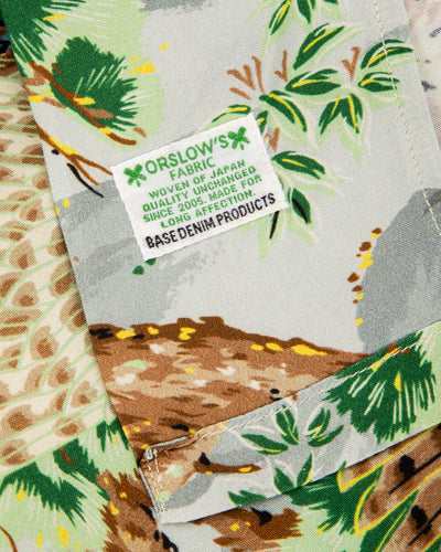 OrSlow Peacock Garden Hawaiian Shirt - Green - Standard & Strange