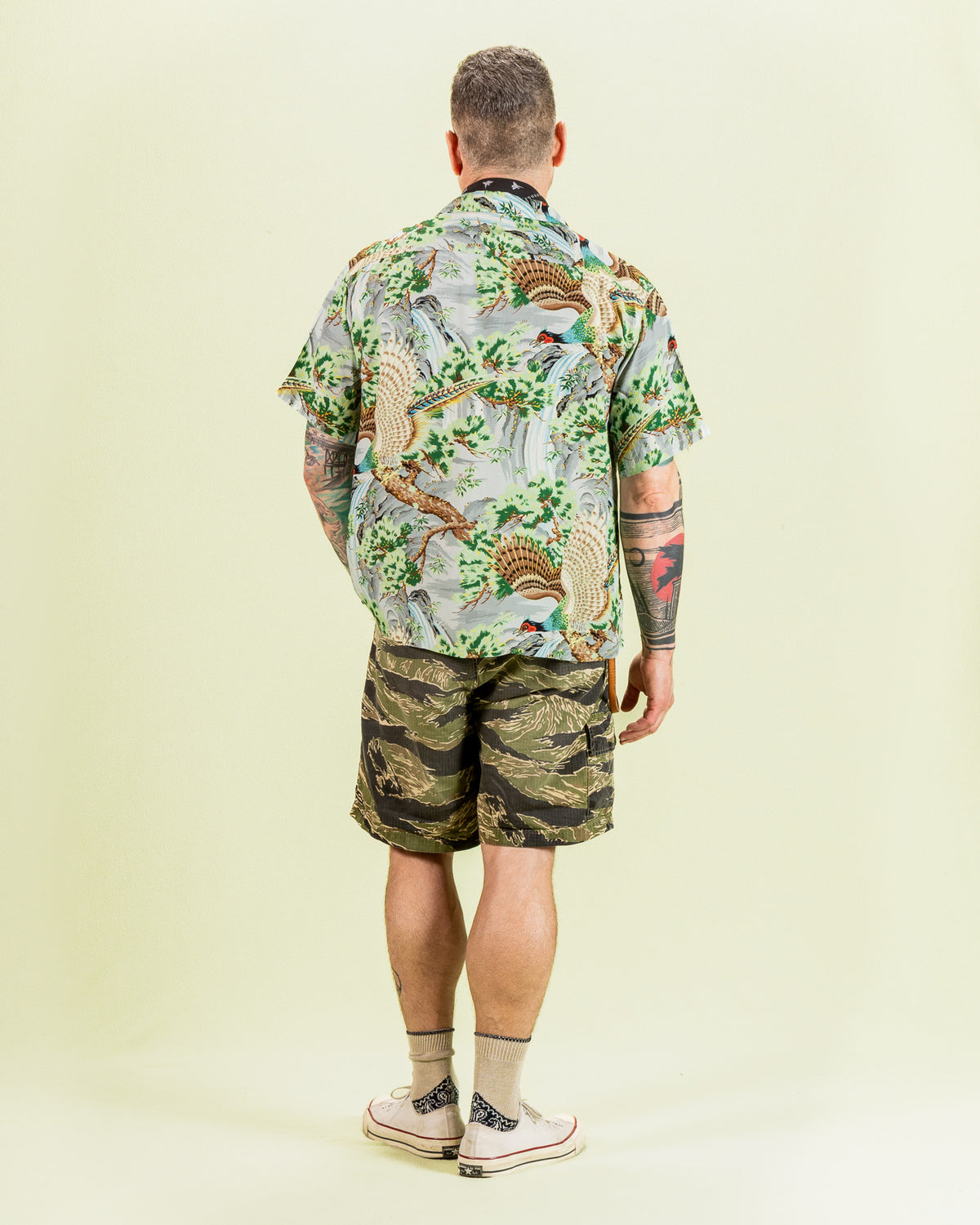 OrSlow Peacock Garden Hawaiian Shirt - Green - Standard & Strange