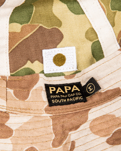 Papa Nui Battalion Work Hat - Brown Frogskin Camo HBT - Standard & Strange