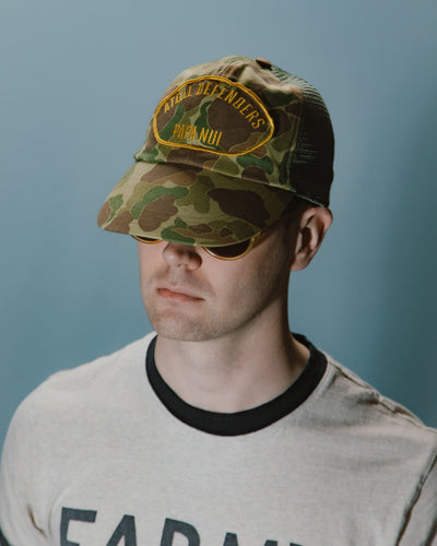 Papa Nui Original Ships Cap - Frogskin Camo HBT - Standard & Strange