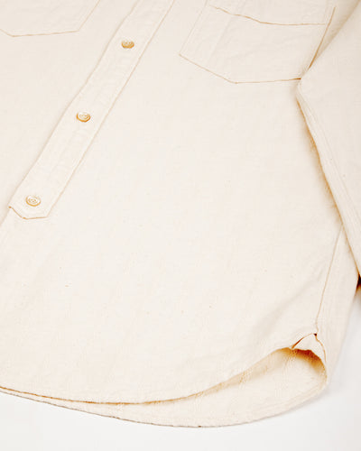 Prequel Classic Stripe Shirt - Beige Jacquard - Standard & Strange
