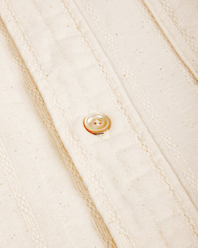 Prequel Classic Stripe Shirt - Beige Jacquard - Standard & Strange