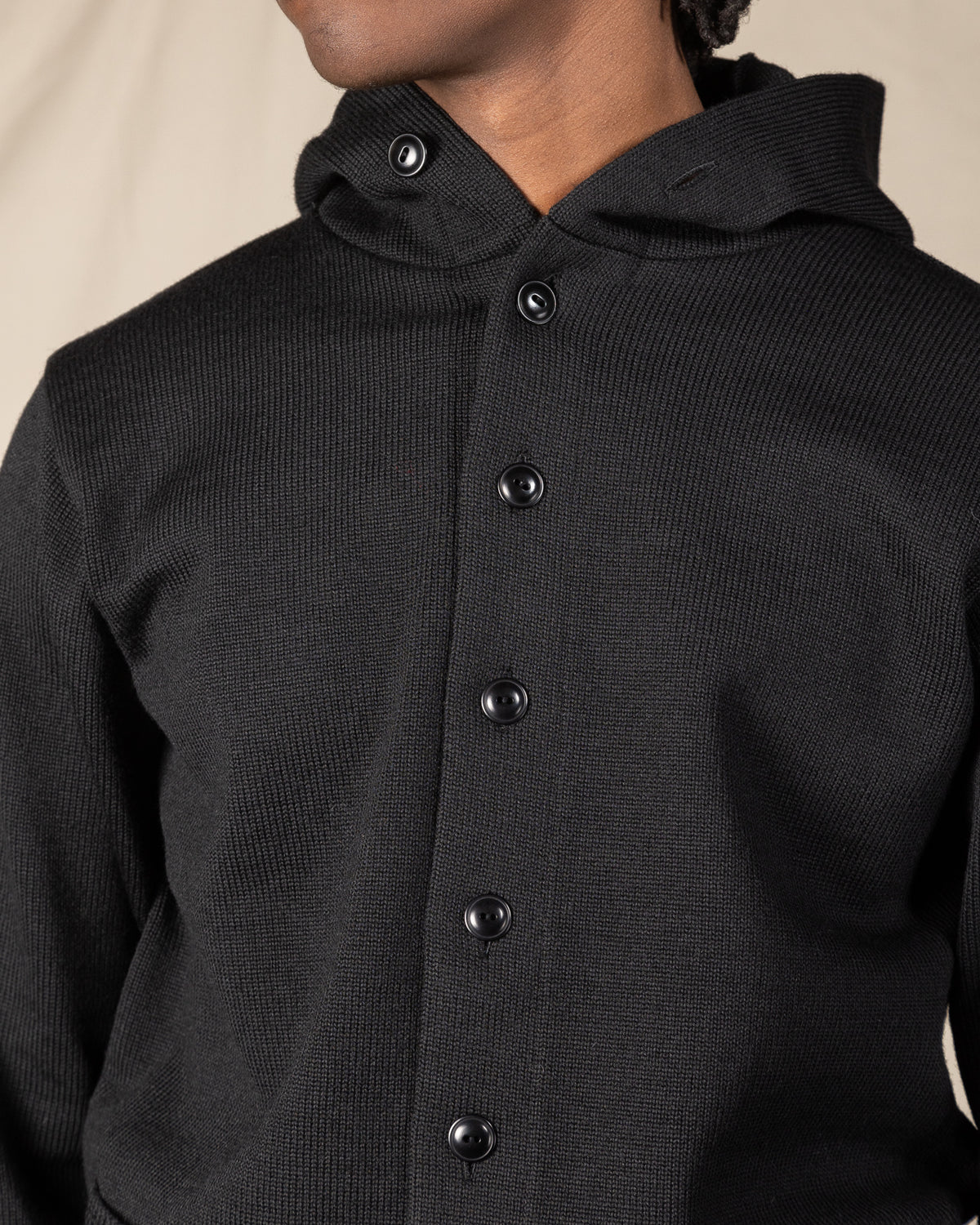 The Real McCoy's 30s Hooded Knit Sweater - Black - Standard & Strange